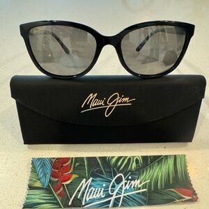 Maui Jim Honi Polarized Black Cat-Eye Sunglasses